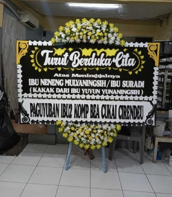 Papan Bunga di Petamburan